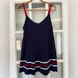 Torrid Navy Blue Tank Cami Top Red White Stripe 1